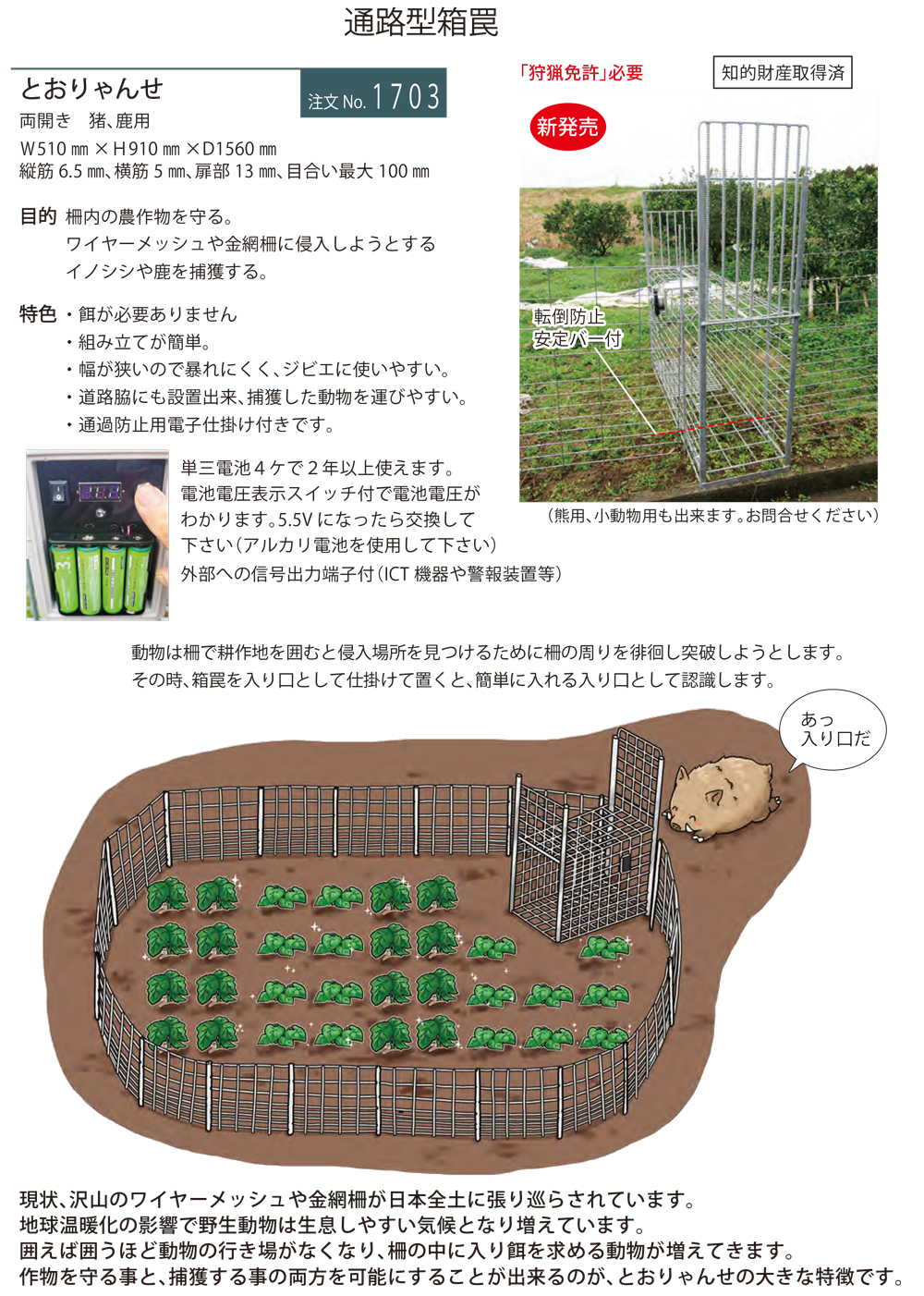 通路型箱罠